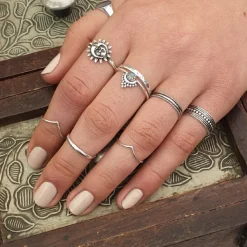 Studio Jewellery Feature & Stacker Rings | Rings-XOXOXO Ring in solid 925 Sterling Silver